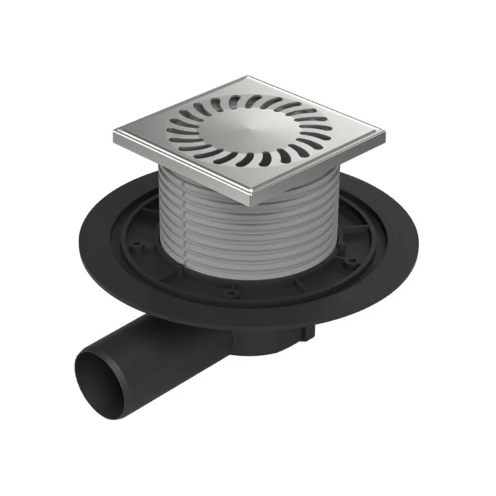 Sifon de pardoseala MCH universal cu iesire orizontala DN 50/H reglabil, otel inox