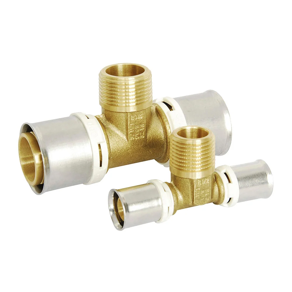 Teu sertizare cu filet exterior din alama, 20 - 1/2“ - 20 mm, FRANKISCHE - ALPEX-DUO