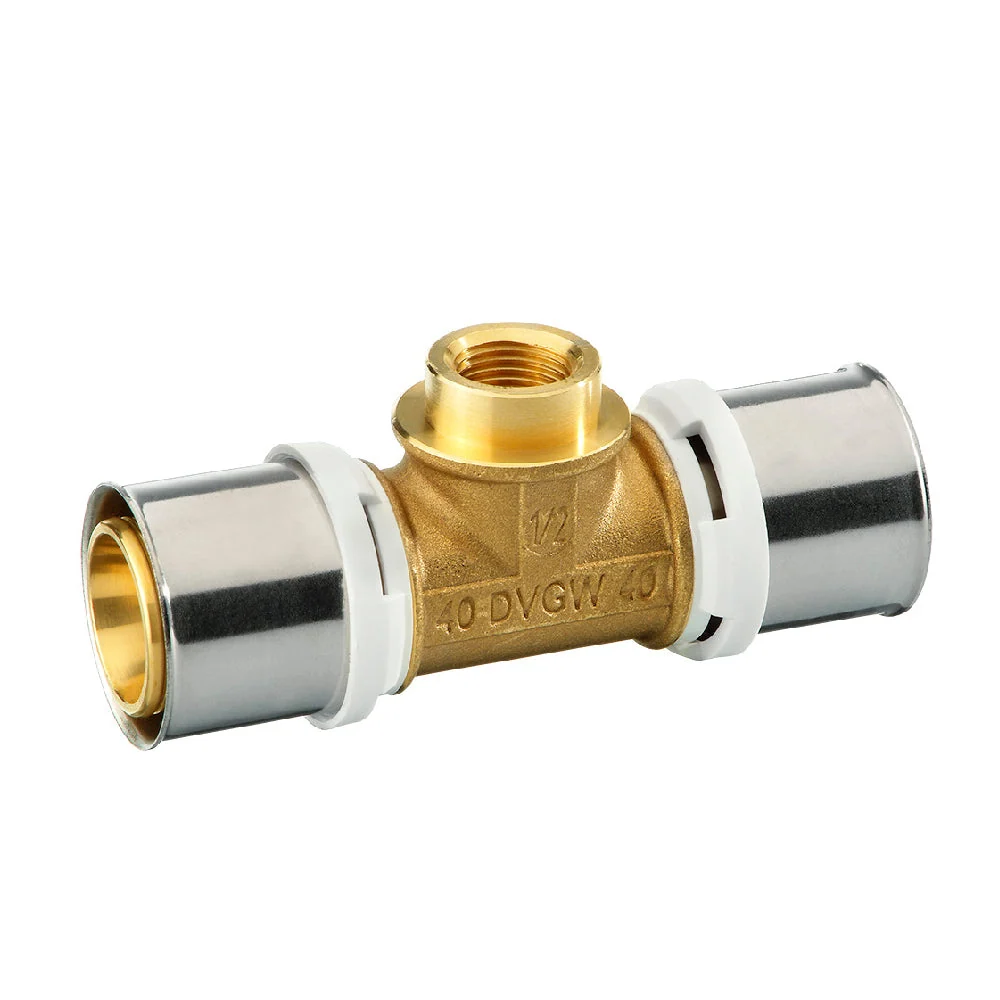 Teu sertizare cu filet interior din alama, 40 - 1/2" - 40 mm, FRANKISCHE - ALPEX-L