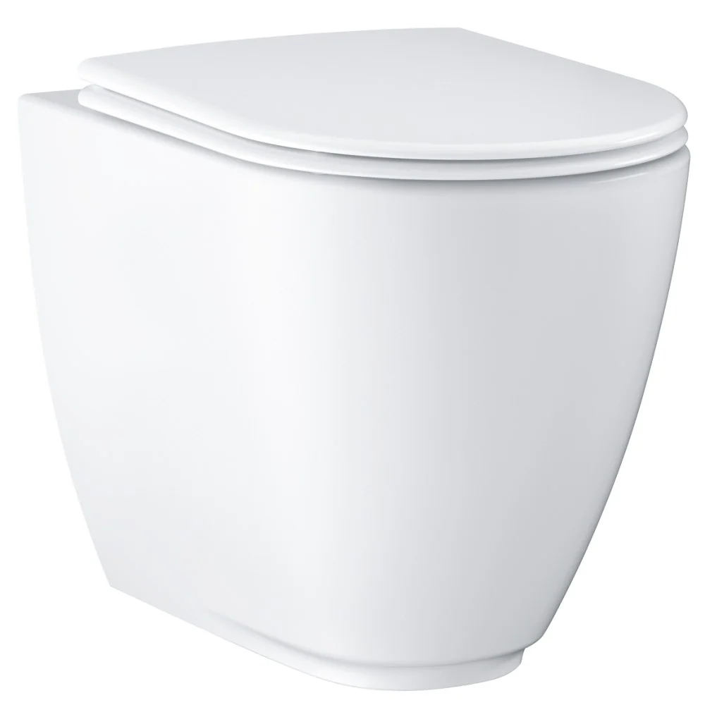 Vas WC pe pardoseala Grohe Essence Rimless 36x55 cm evacuare orizontala sau verticala, tratament PureGuard