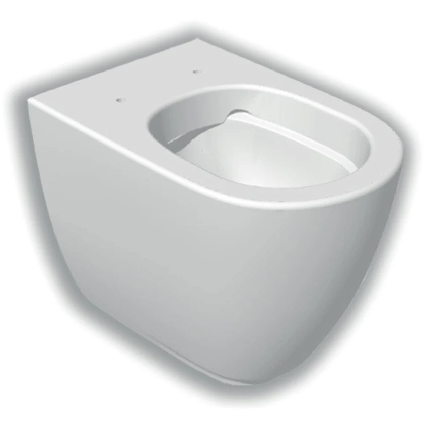 Vas WC pe pardoseala Hatria Fusion Rimless 36x55 cm evacuare orizontala sau verticala
