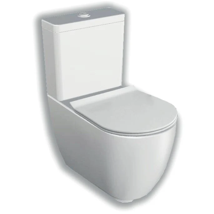 Vas WC pe pardoseala Hatria Fusion Rimless 38x67 cm evacuare orizontala sau verticala