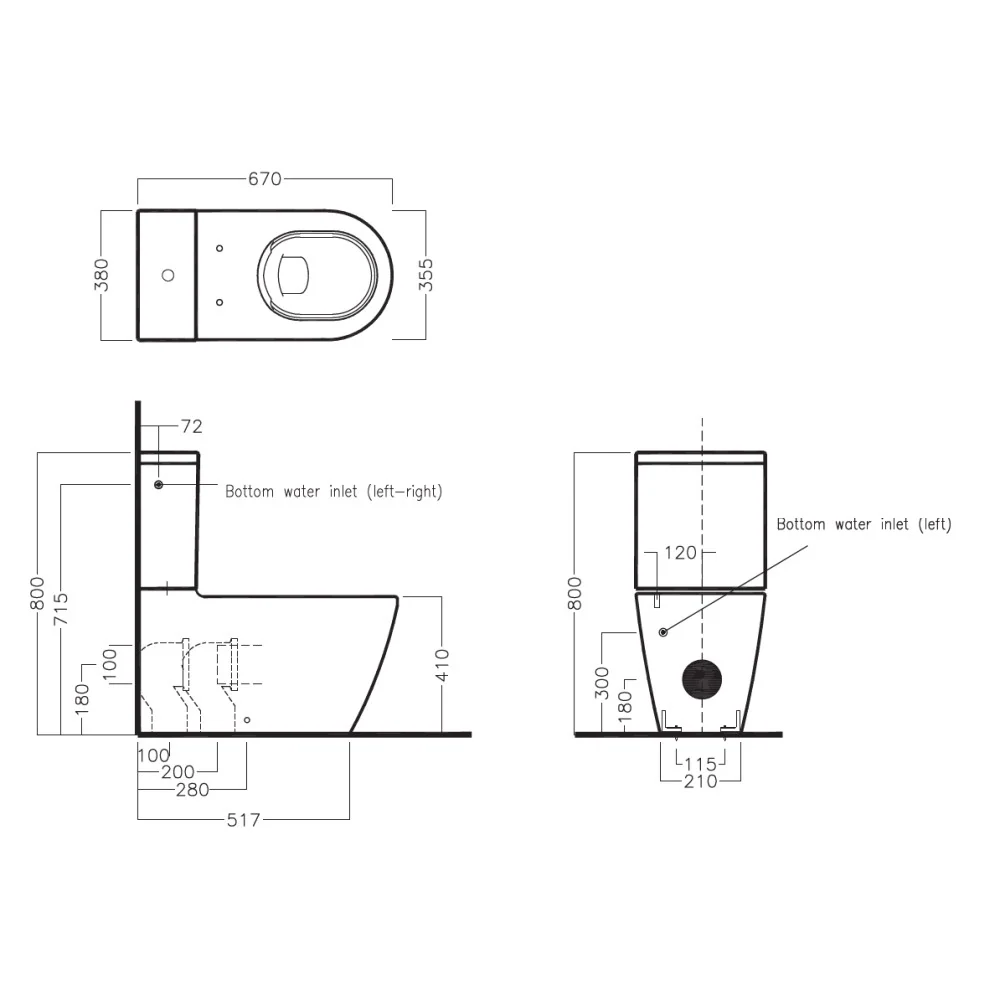 Vas WC pe pardoseala Hatria Fusion Rimless 38x67 cm evacuare orizontala sau verticala