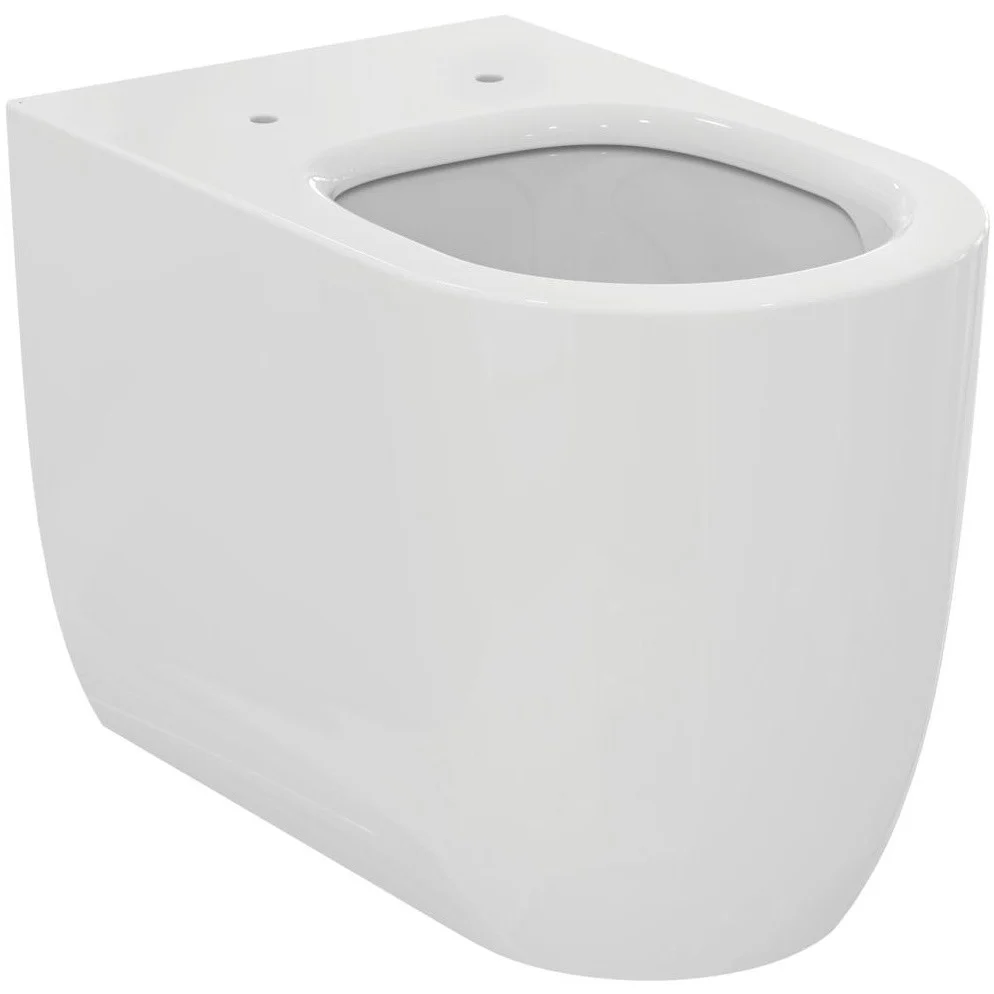 Vas WC pe pardoseala Ideal Standard Blend Curve AquaBlade 36x57 cm evacuare orizontala sau verticala, alb mat