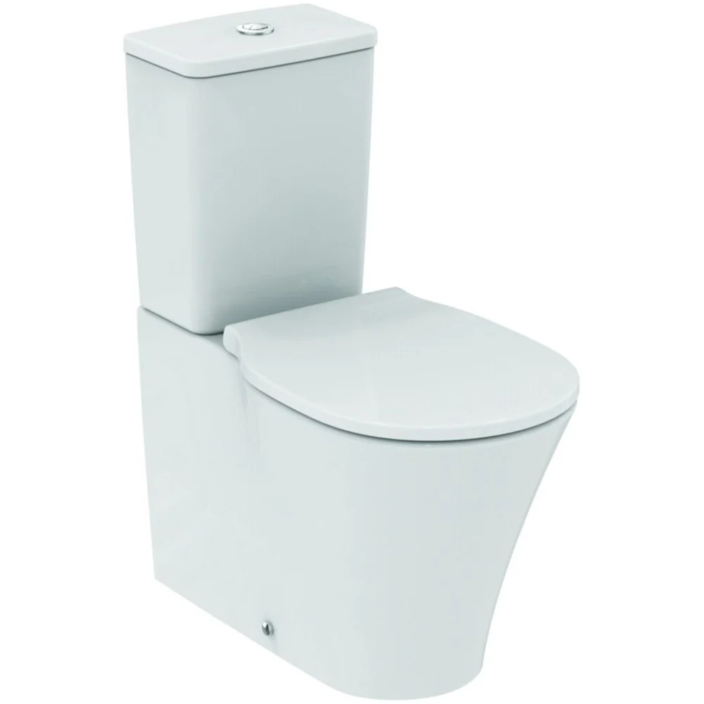 Vas WC pe pardoseala Ideal Standard Connect Air AquaBlade 36x66 cm evacuare orizontala sau verticala, lipit de perete