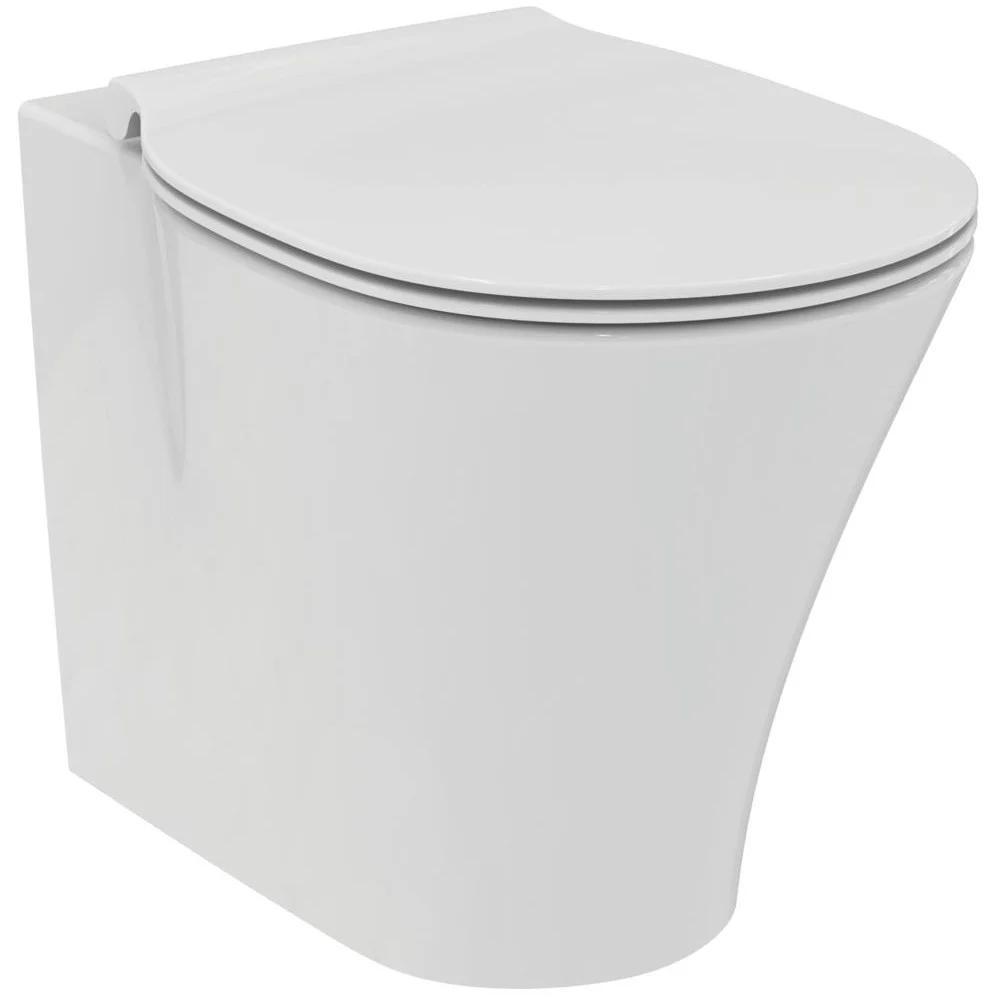 Vas WC pe pardoseala Ideal Standard Connect Air AquaBlade 36x54 cm evacuare orizontala sau verticala, lipit de perete