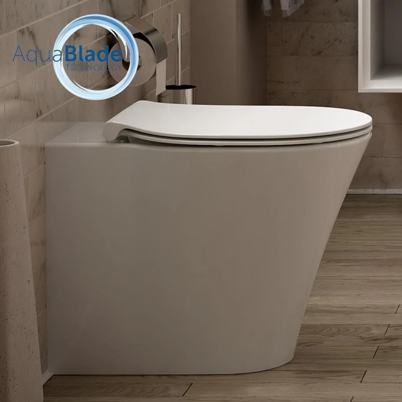 Vas WC pe pardoseala Ideal Standard Connect Air AquaBlade 36x54 cm evacuare orizontala sau verticala, lipit de perete