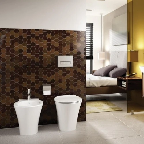 Vas WC pe pardoseala Ideal Standard Connect Air AquaBlade 36x54 cm evacuare orizontala sau verticala, lipit de perete