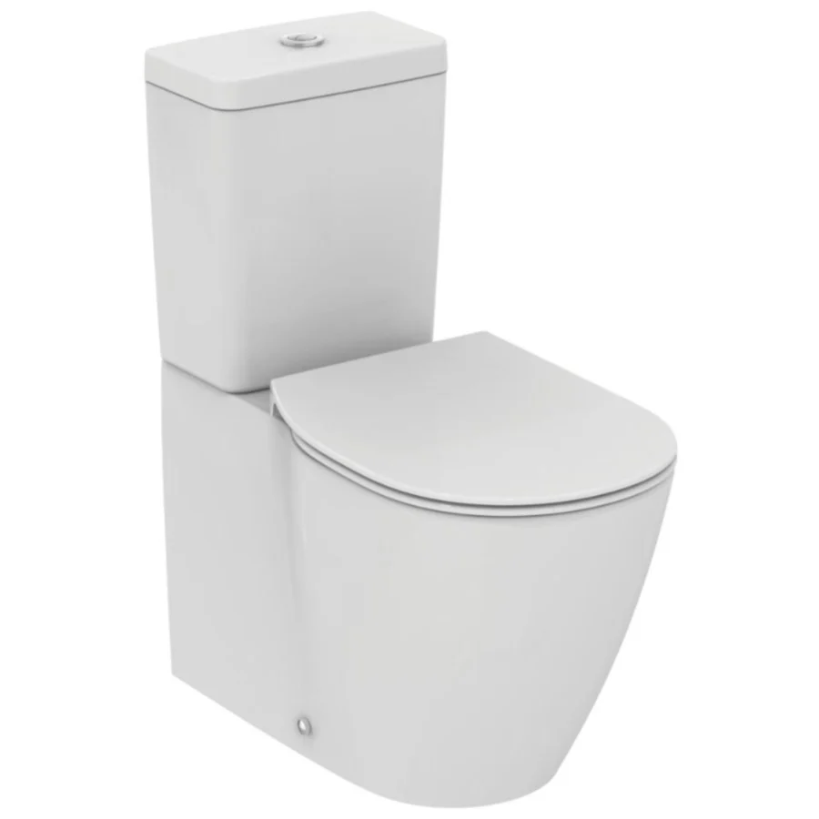 Vas WC pe pardoseala Ideal Standard Connect AquaBlade 36x66 cm evacuare orizontala sau verticala, lipit de perete