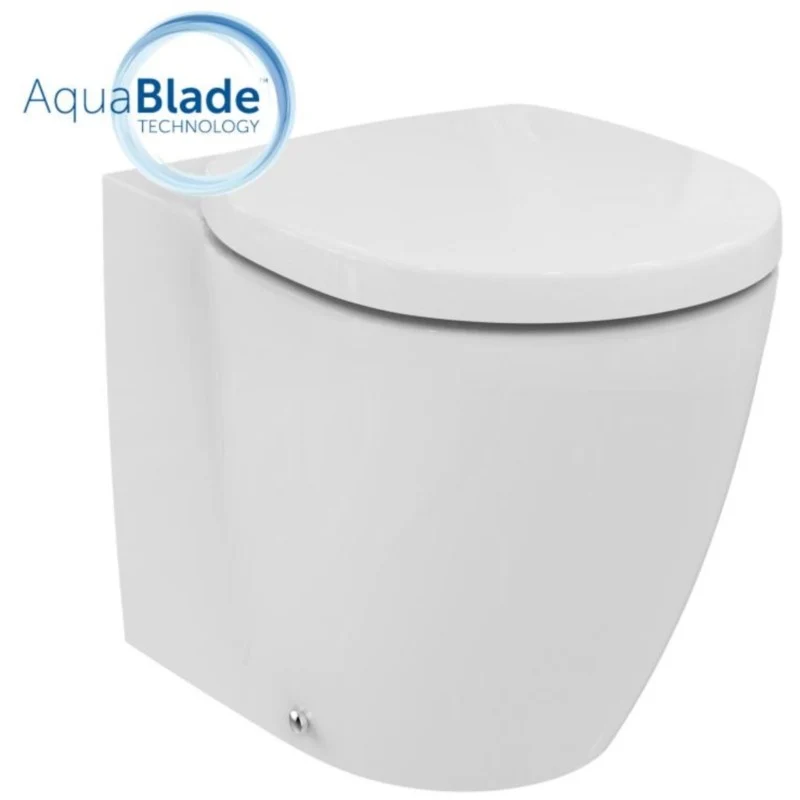 Vas WC pe pardoseala Ideal Standard Connect AquaBlade 37x55 cm evacuare orizontala sau verticala