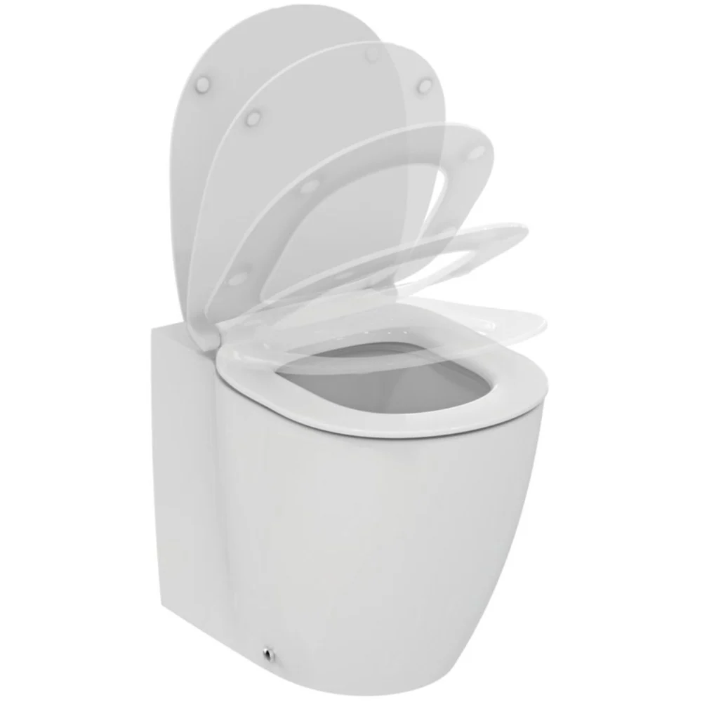Vas WC pe pardoseala Ideal Standard Connect AquaBlade 37x55 cm evacuare orizontala sau verticala