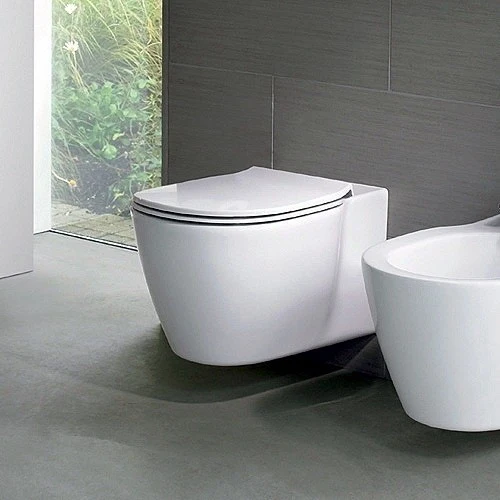 Vas WC pe pardoseala Ideal Standard Connect AquaBlade 37x55 cm evacuare orizontala sau verticala