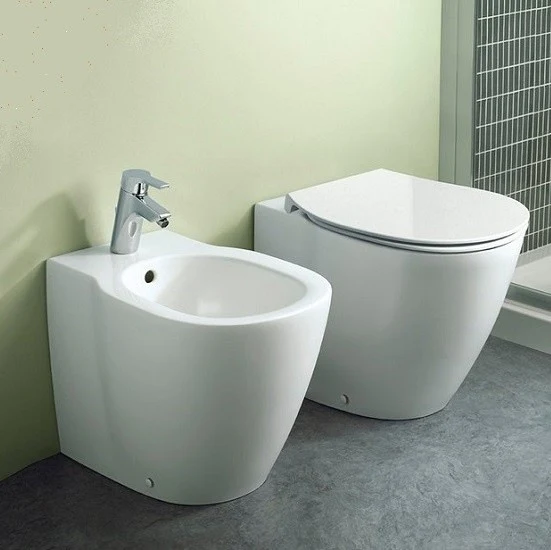 Vas WC pe pardoseala Ideal Standard Connect AquaBlade 37x55 cm evacuare orizontala sau verticala