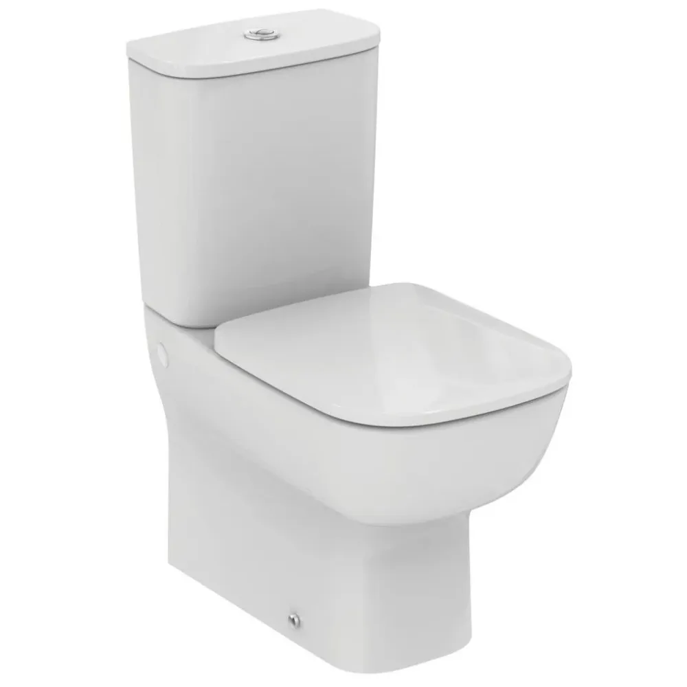 Vas WC pe pardoseala Ideal Standard Esedra 36x61 cm evacuare orizontala sau verticala, lipit de perete