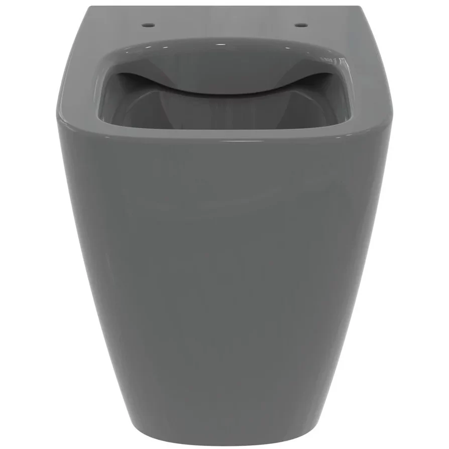 Vas WC pe pardoseala Ideal Standard I.Life B Rimless 36x54 cm evacuare orizontala, gri inchis