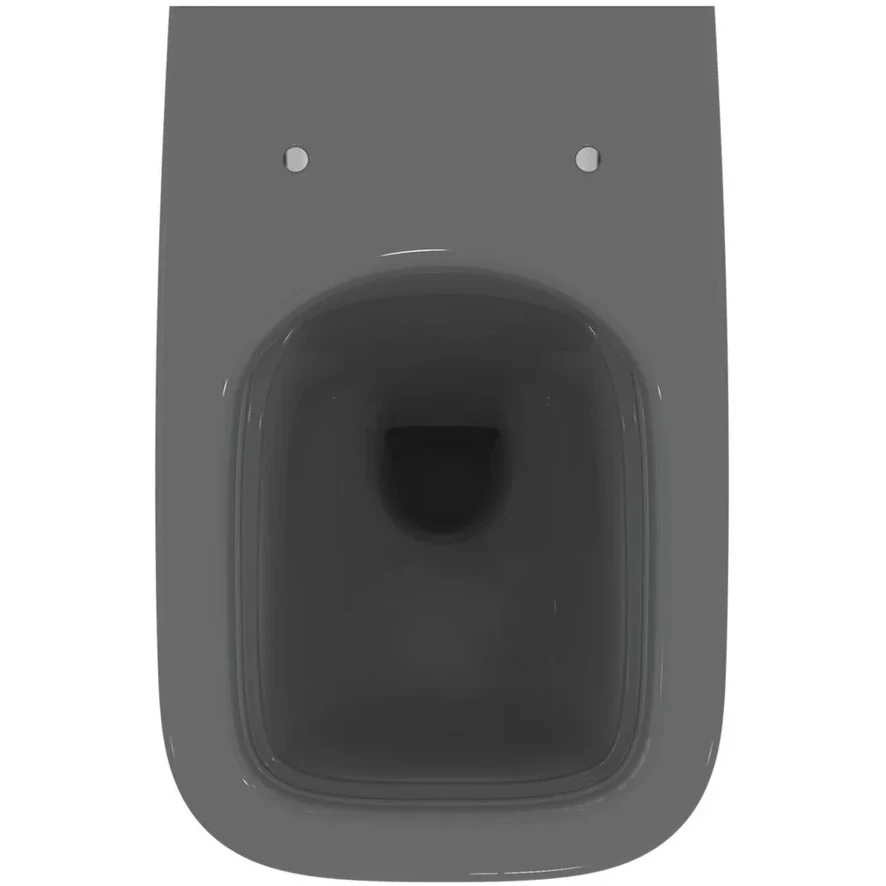 Vas WC pe pardoseala Ideal Standard I.Life B Rimless 36x54 cm evacuare orizontala, gri inchis