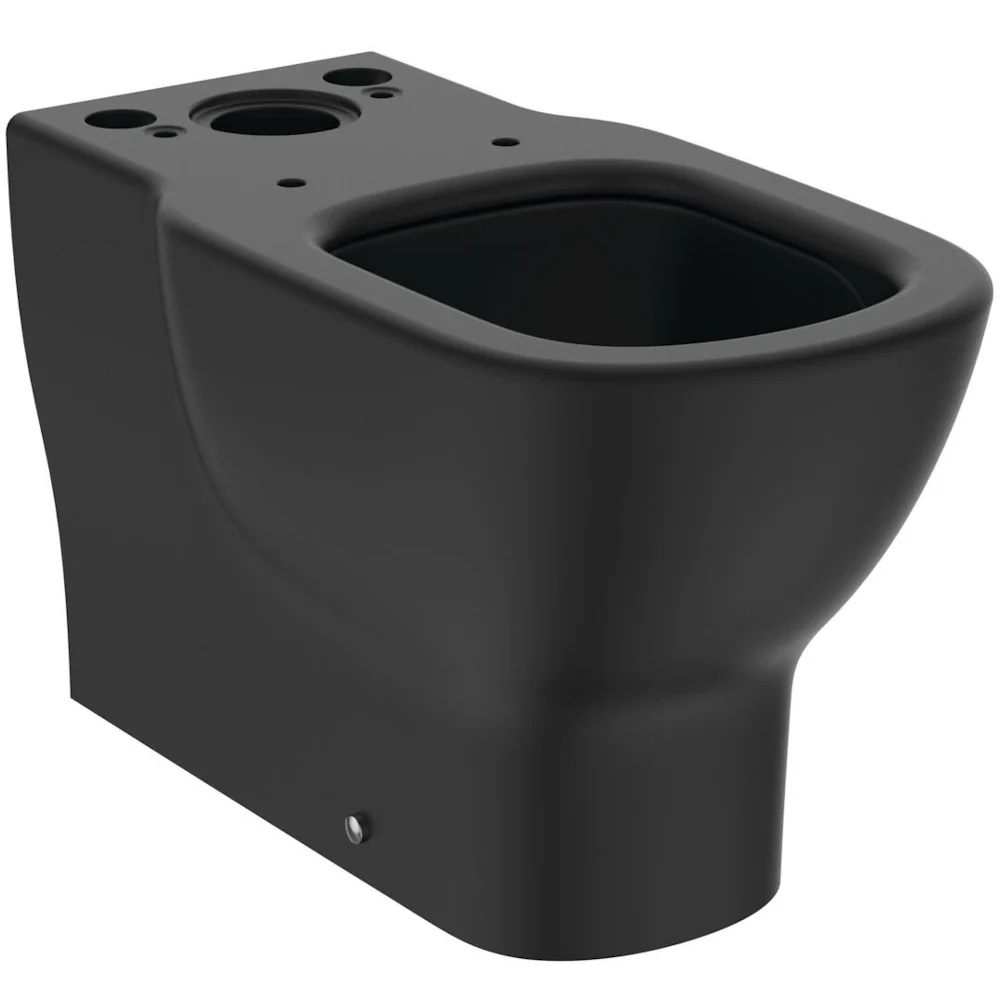 Vas WC pe pardoseala Ideal Standard Tesi AquaBlade 36x66 cm evacuare orizontala, negru mat