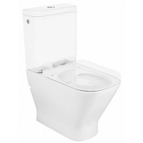 Vas WC pe pardoseala Roca Gap Clean Rim 35x60 cm evacuare orizontala sau verticala, lipit de perete