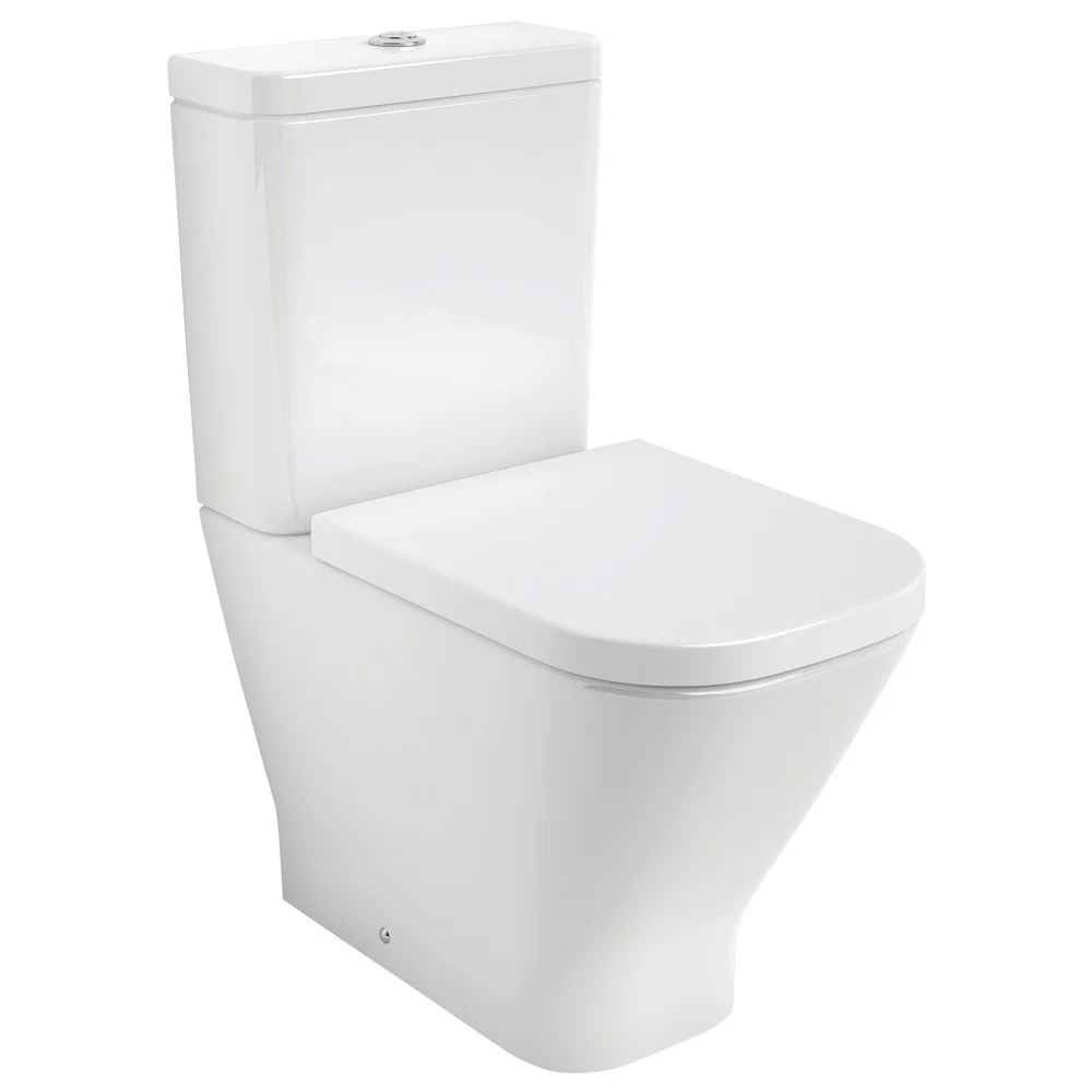 Vas WC pe pardoseala Roca Gap Clean Rim 35x60 cm evacuare orizontala sau verticala, lipit de perete