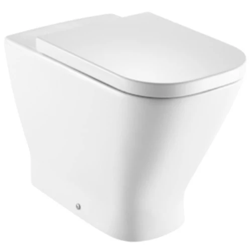 Vas WC pe pardoseala Roca Gap Rimless 34x54 cm evacuare orizontala sau verticala, lipit de perete