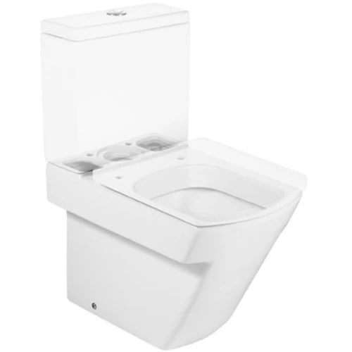 Vas WC pe pardoseala Roca Hall Compact 37x60 cm evacuare orizontala sau verticala, lipit de perete