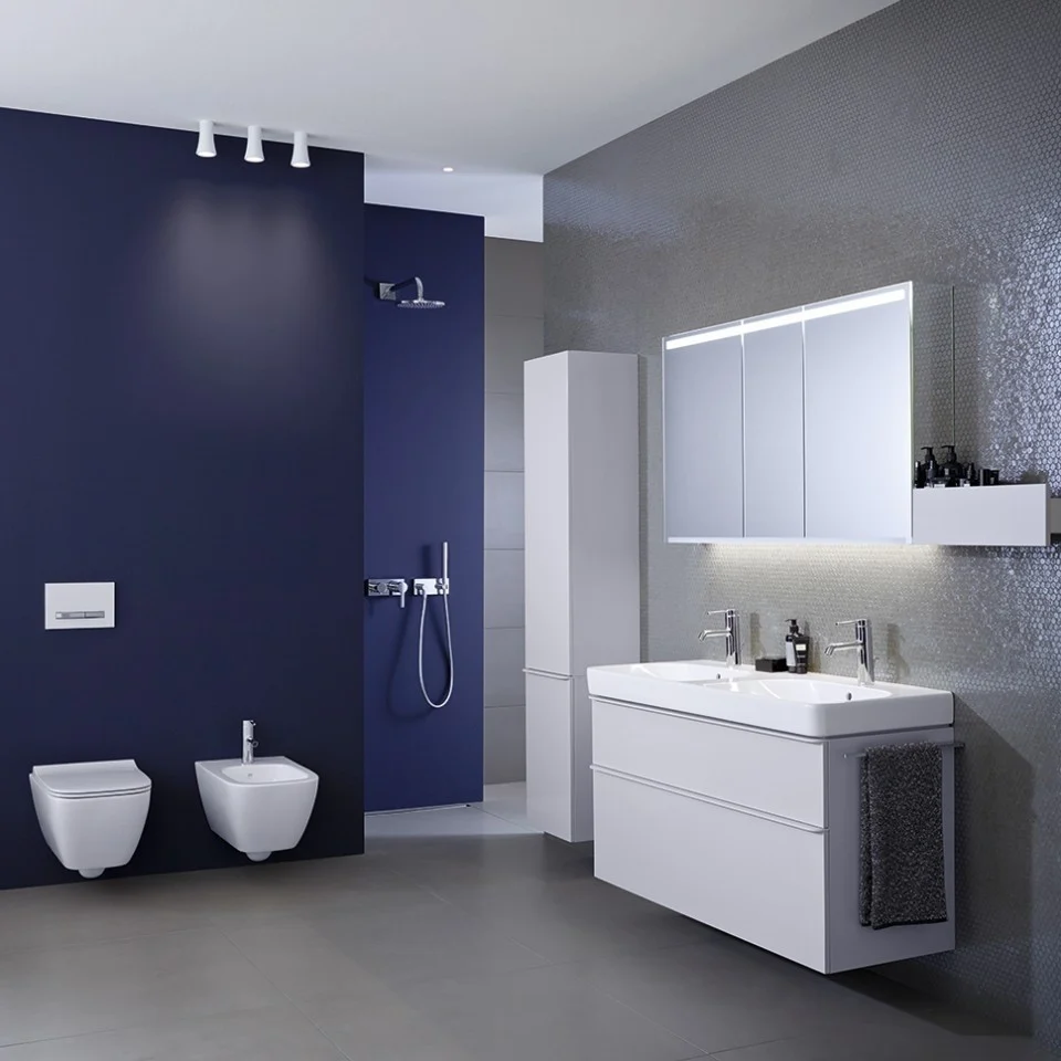 Vas WC suspendat Geberit Smyle Square Rimfree 35x54 cm evacuare orizontala