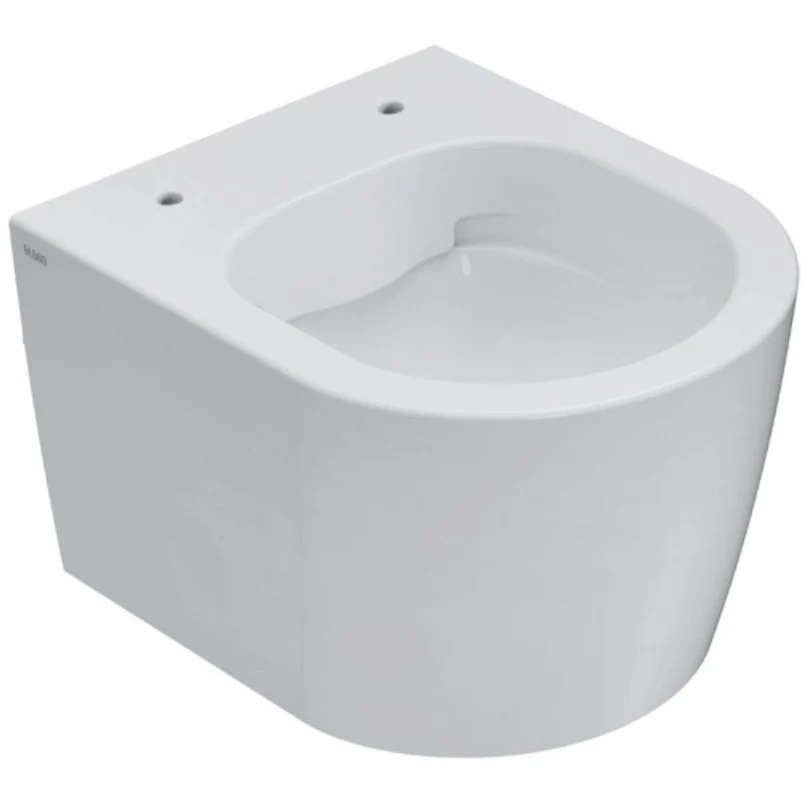 Vas WC suspendat Globo Forty3 Rimless 36x43 cm evacuare orizontala, alb lucios