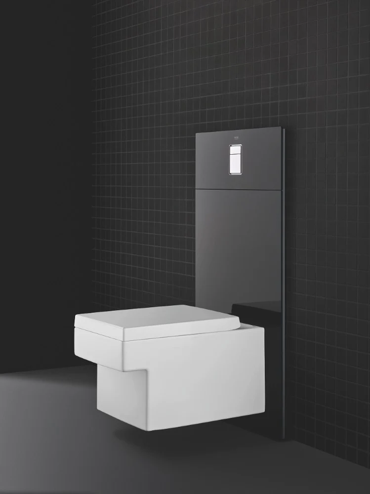Vas WC suspendat Grohe Cube Ceramic Rimless 37x56 cm evacuare orizontala, tratament PureGuard