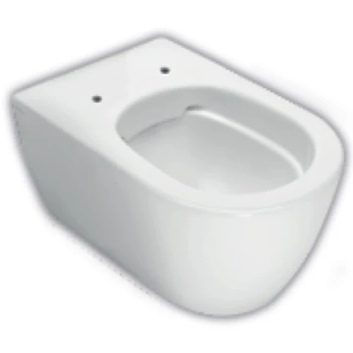 Vas WC suspendat Hatria Fusion Compact Rimless 35x48 cm evacuare orizontala