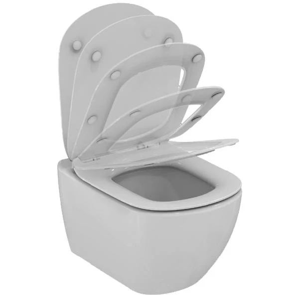 Vas WC suspendat Ideal Standard Tesi AquaBlade 37x54 cm evacuare orizontala, fixare ascunsa