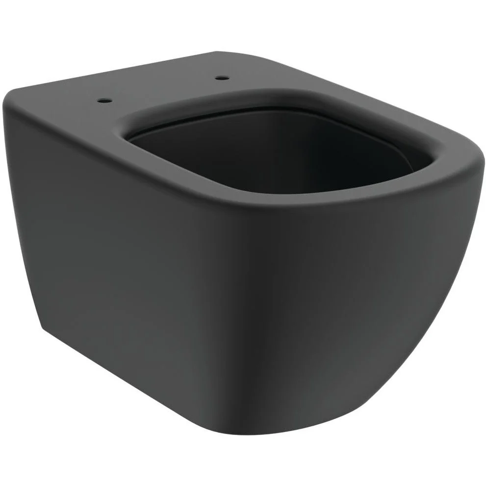Vas WC suspendat Ideal Standard Tesi AquaBlade 37x54 cm evacuare orizontala, negru mat