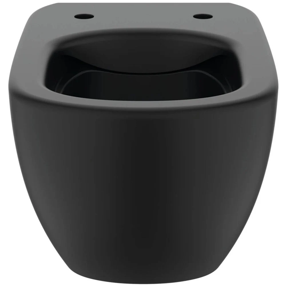 Vas WC suspendat Ideal StandardTesi Rimless 36x53 cm evacuare orizontala, negru mat
