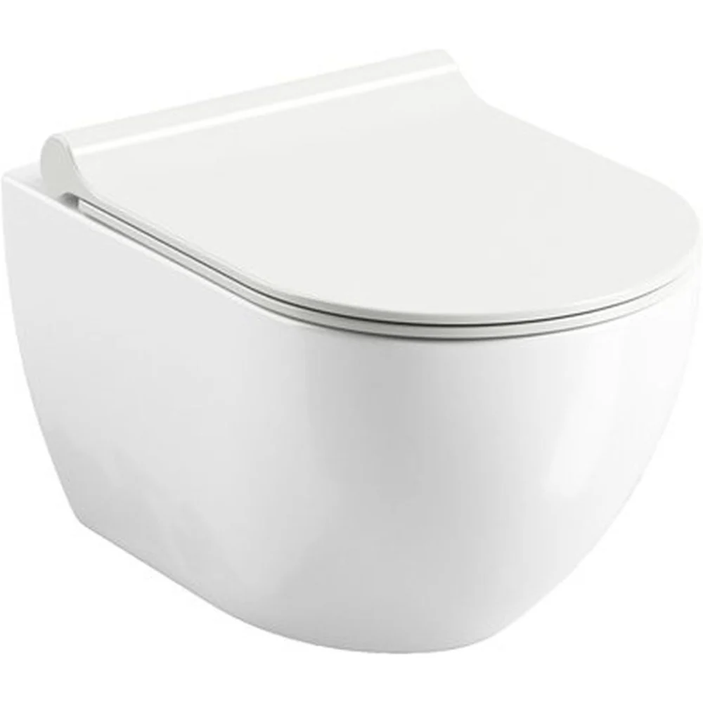 Vas WC suspendat Ravak Uni Chrome RimOff Rimless 36x51 cm evacuare orizontala, alb