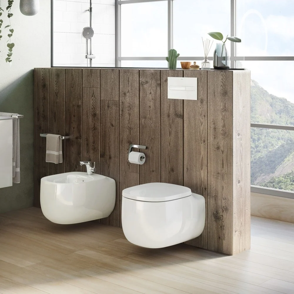 Vas WC suspendat Roca Beyond Rimless 39x58 cm evacuare orizontala