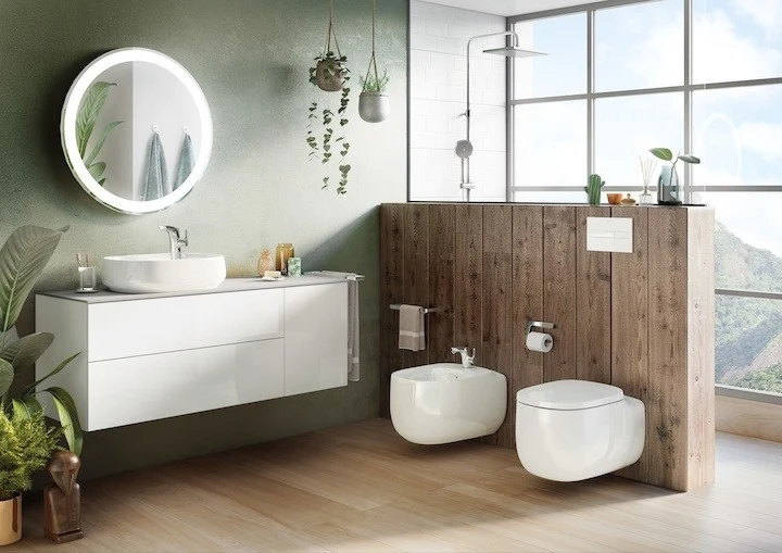 Vas WC suspendat Roca Beyond Rimless 39x58 cm evacuare orizontala