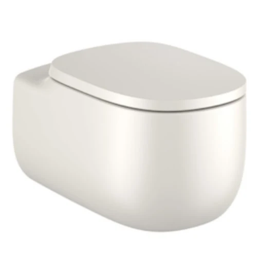 Vas WC suspendat Roca Beyond Rimless 39x58 cm evacuare orizontala, bej