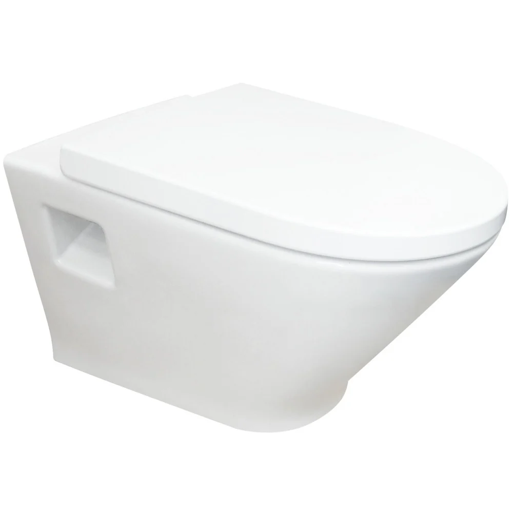 Vas WC suspendat Roca Gap Round Rimless 36x54 cm evacuare orizontala