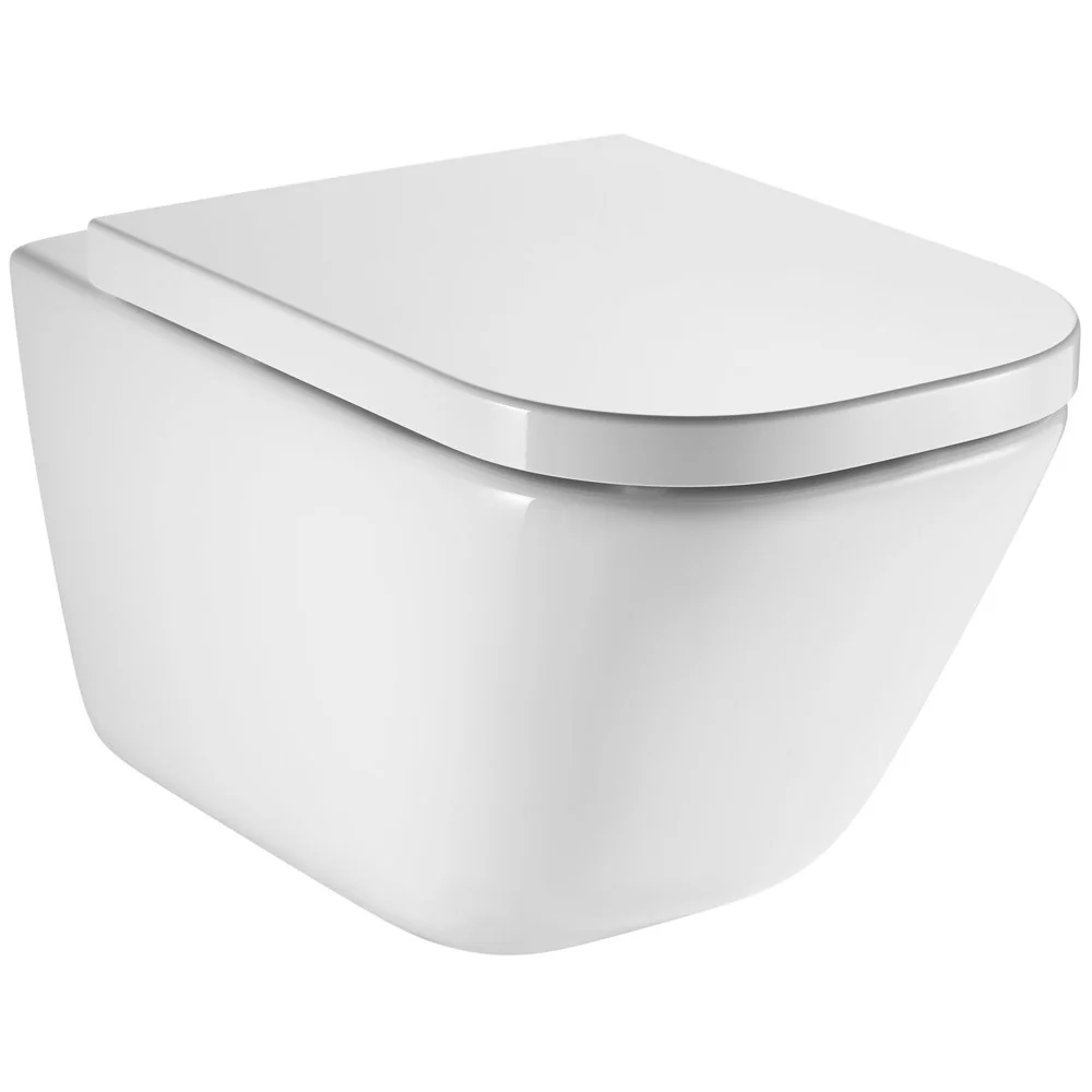 Vas WC suspendat Roca Gap Square Rimless 35x54 cm evacuare orizontala