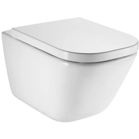Vas WC suspendat Roca Gap Square Rimless 34x48 cm evacuare orizontala