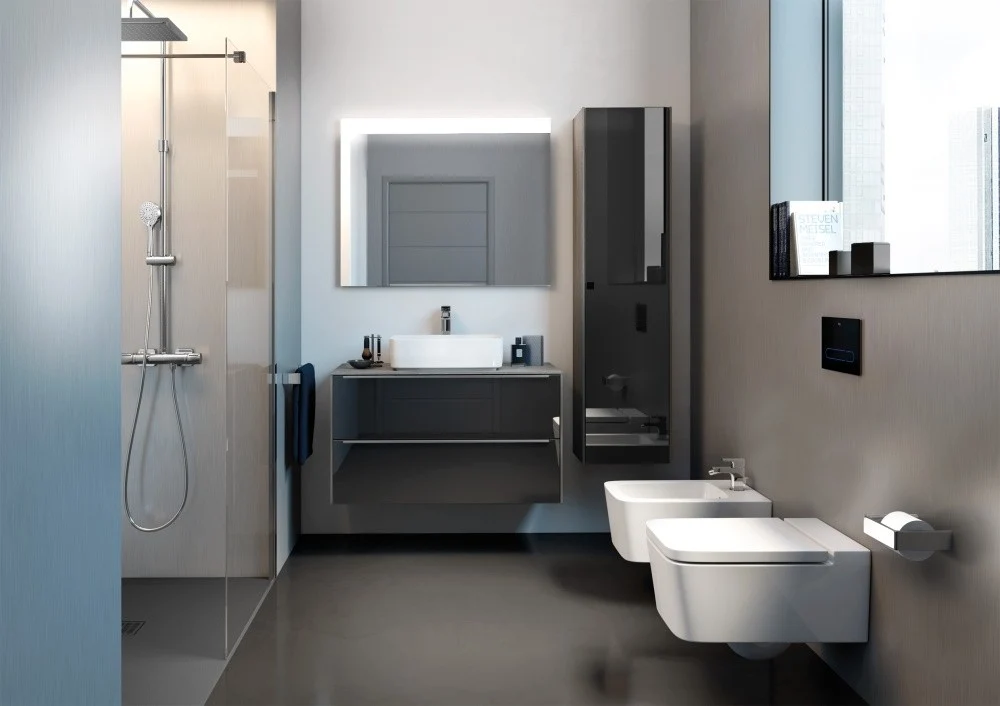 Vas WC suspendat Roca Inspira Square Rimless 37x56 cm evacuare orizontala, alb (pearl)
