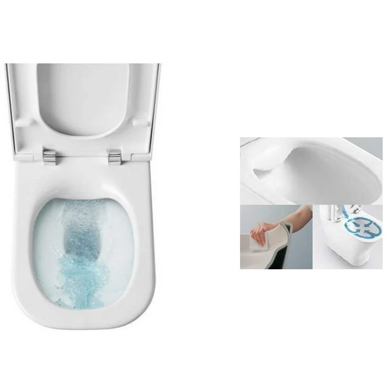 Vas WC suspendat Roca Nexo Rimless 36x53 cm evacuare orizontala