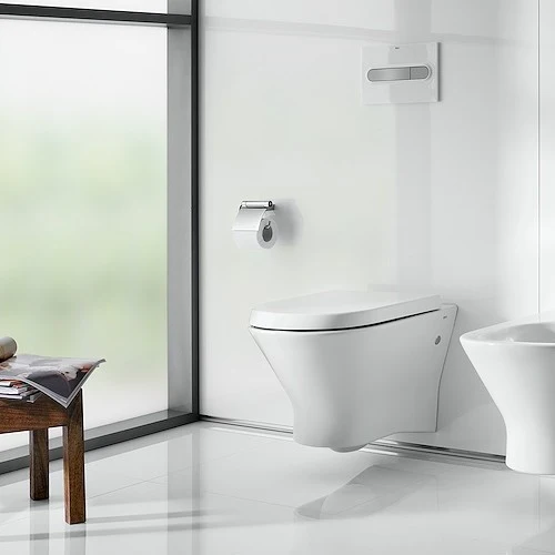 Vas WC suspendat Roca Nexo Rimless 36x53 cm evacuare orizontala