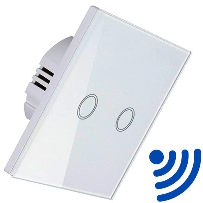 Intrerupator Touch Dublu Smart Alb Home Wifi Tuya