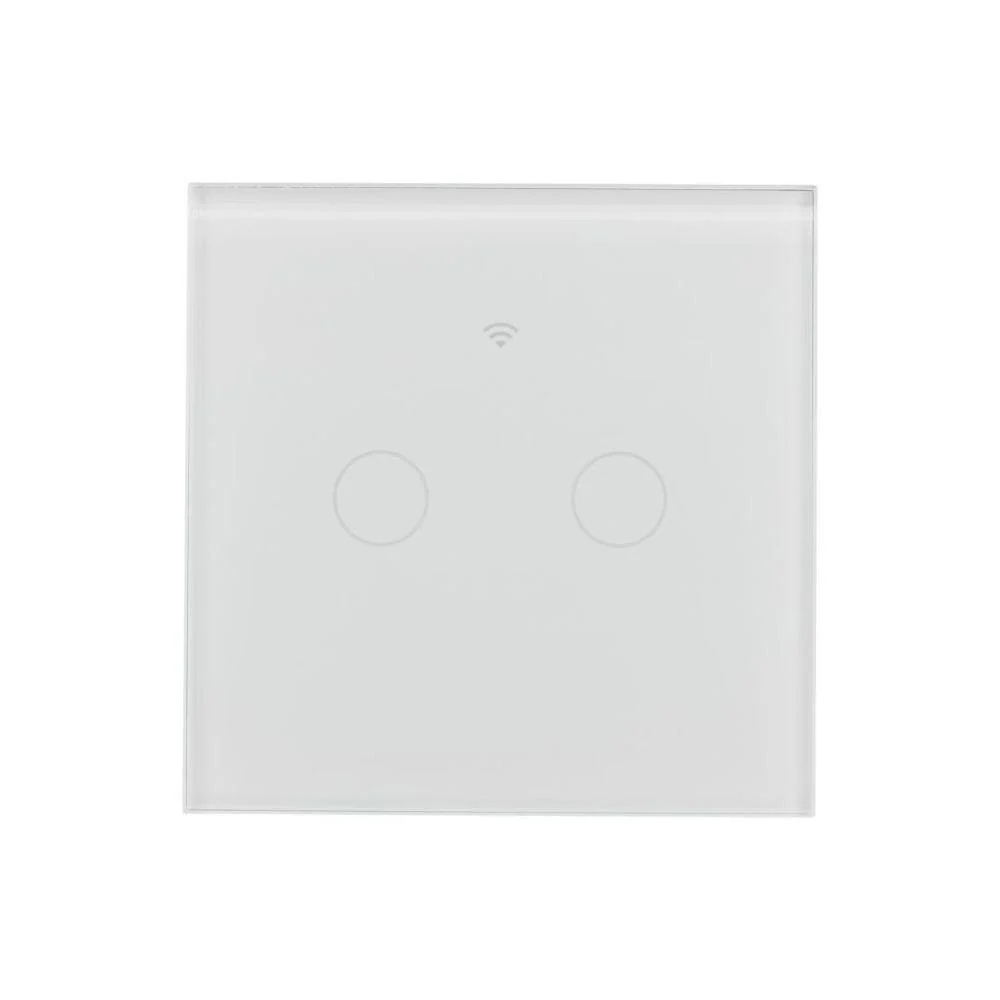 Intrerupator Touch Dublu Smart Alb Home Wifi Tuya