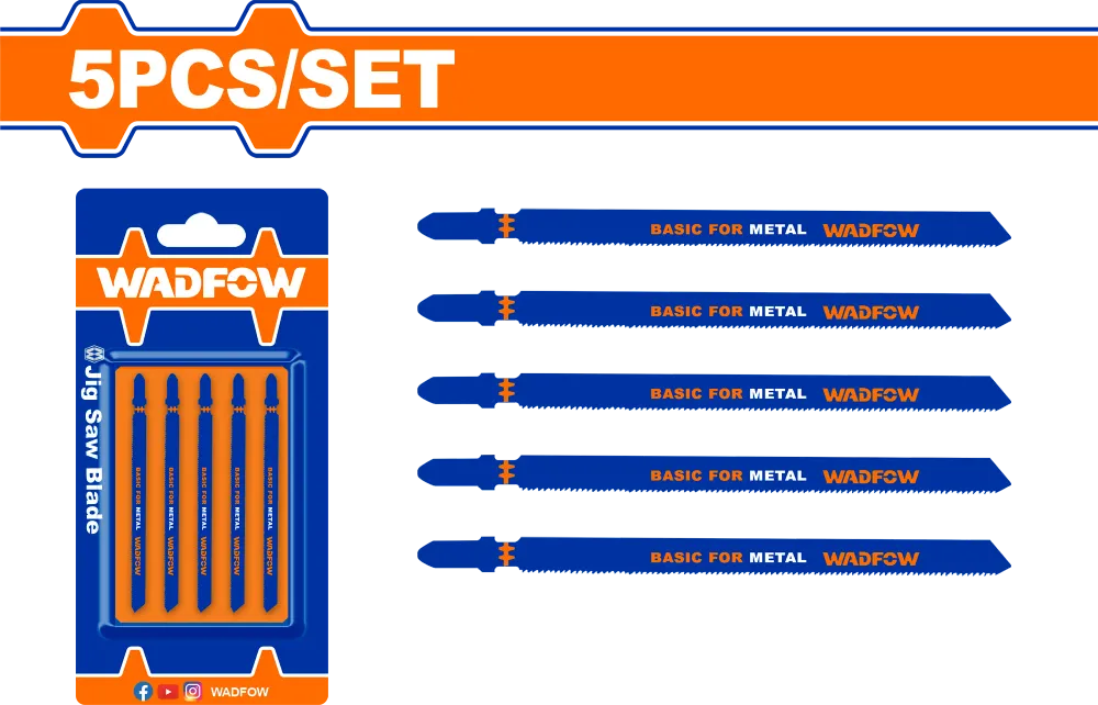 Set 5 lame fierastrau pendular pentru metal Wadfow, 110mm, 21TPI