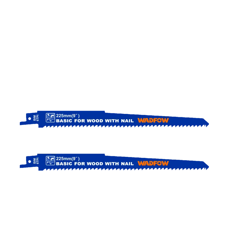 Set 2 lame fierastrau sabie pentru lemn Wadfow, 225mm, 6TPI