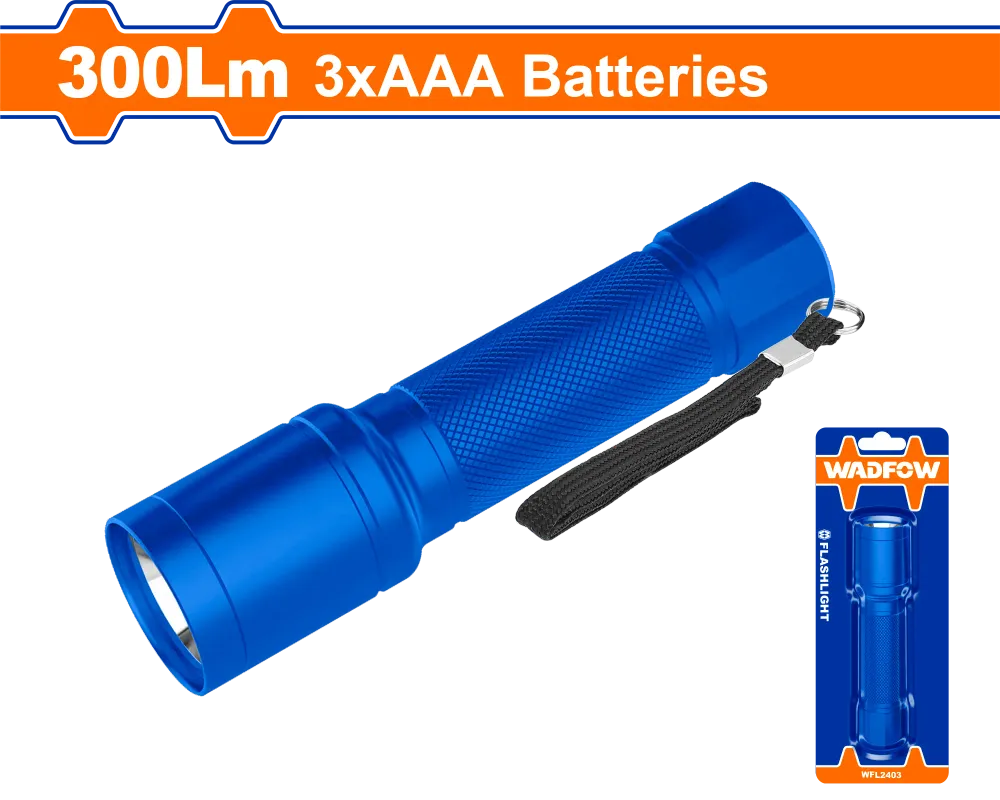 Lanterna portabila Wadfow, distanta 130m, 300lm, durata functionare 6h