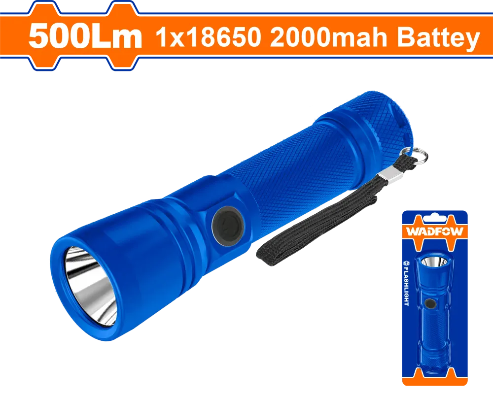 Lanterna Wadfow, 500 lumeni, LED, distanta 130m, durata functionare 3h