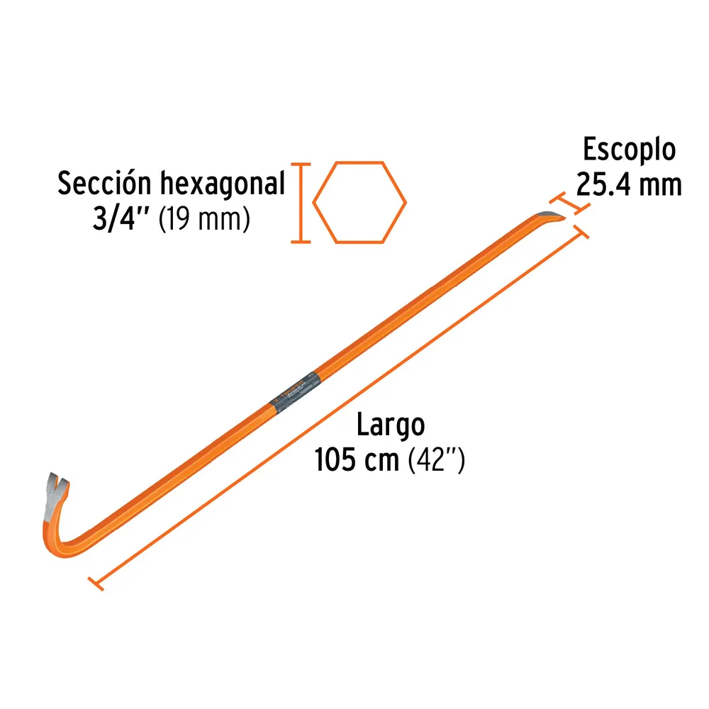 Levier 105 cm x 19 mm, 2,9 kg, Truper