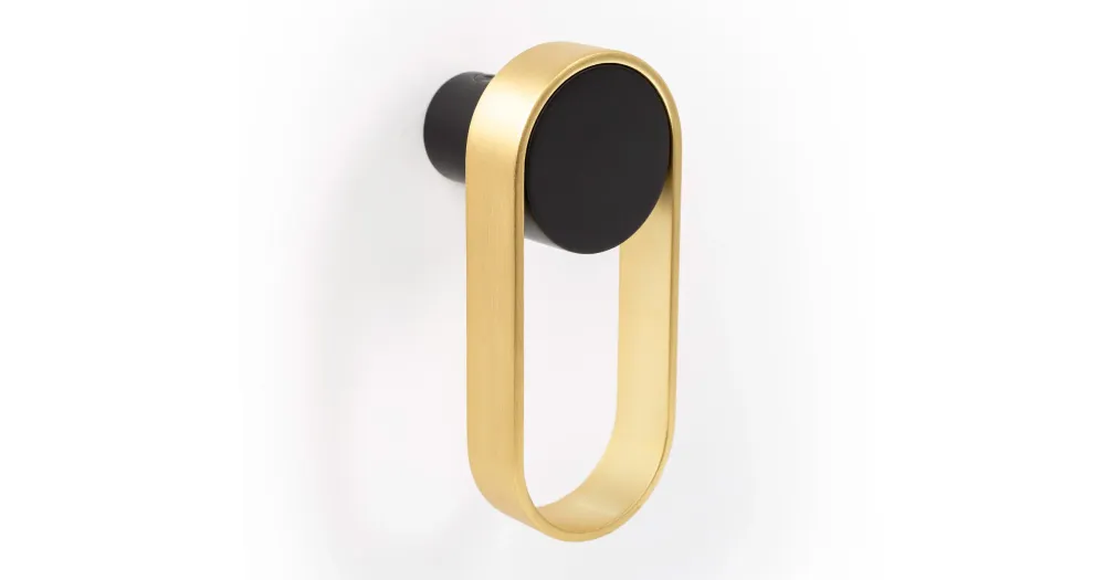 CUIER OVAL ORBIT NEGRU CU AURIU